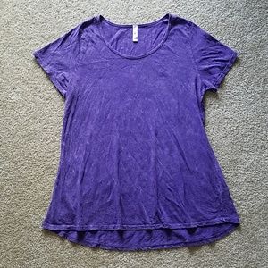 Lularoe Perfect Tie dye Purple T shirt XL